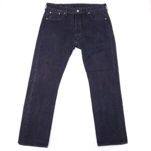 Levi's 501 Original Fit Button Fly Jeans 38x34 Black